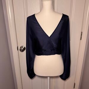 Free People Midnight Vibes Wrap Blouse